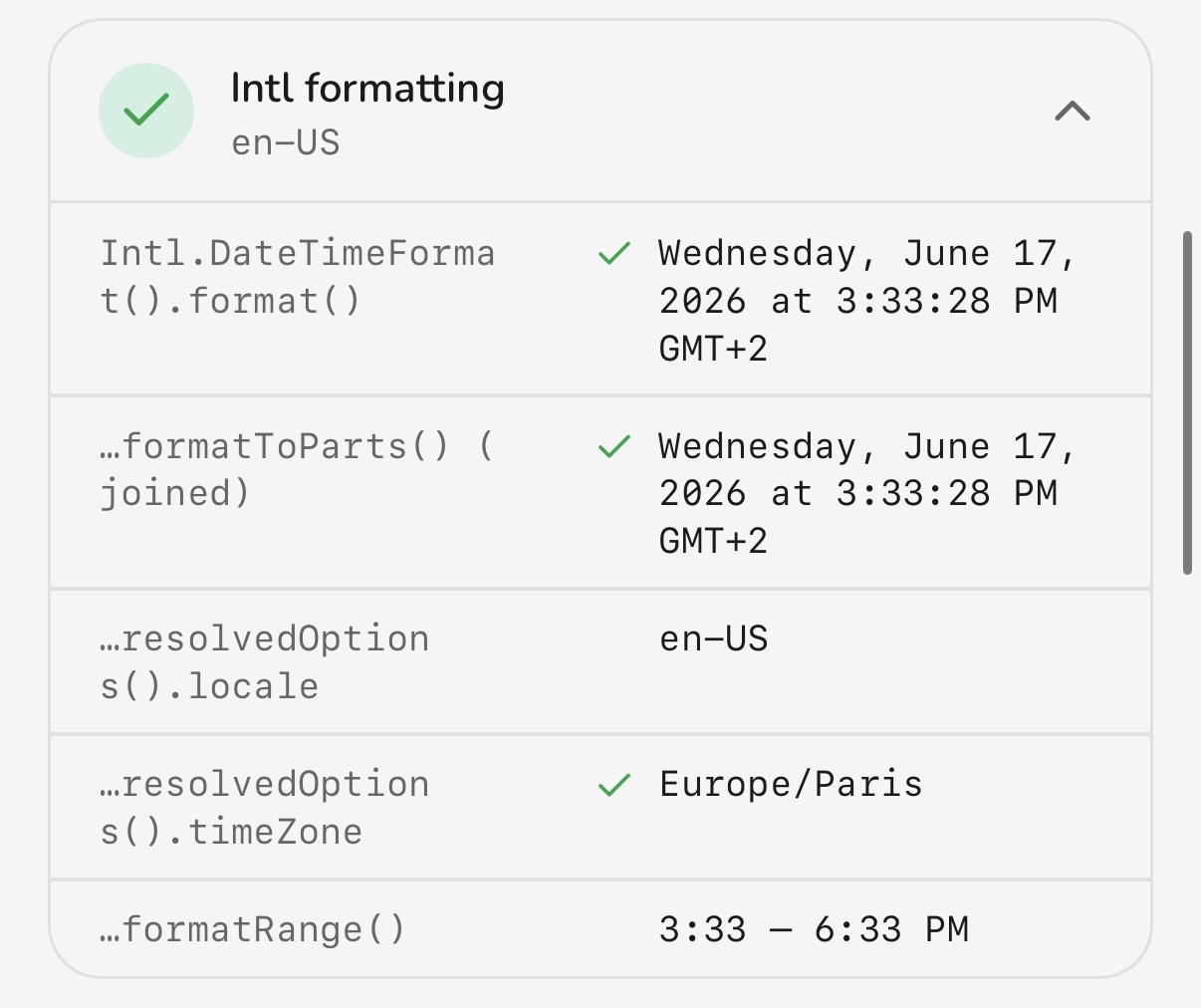 Geoceptor: Intl formatting results