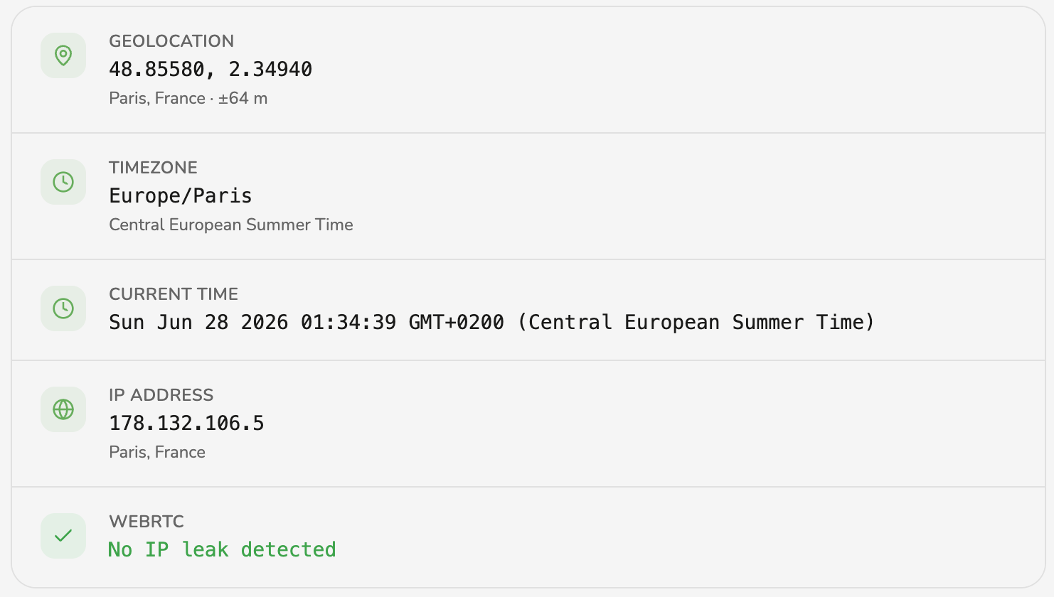 GeoSpoof: The primary signal results