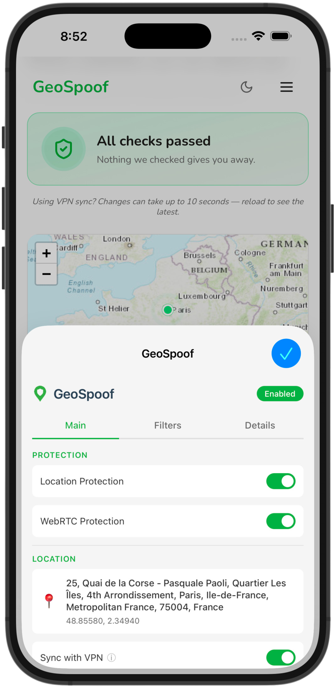 GeoSpoof sur iOS — capture d'écran 4