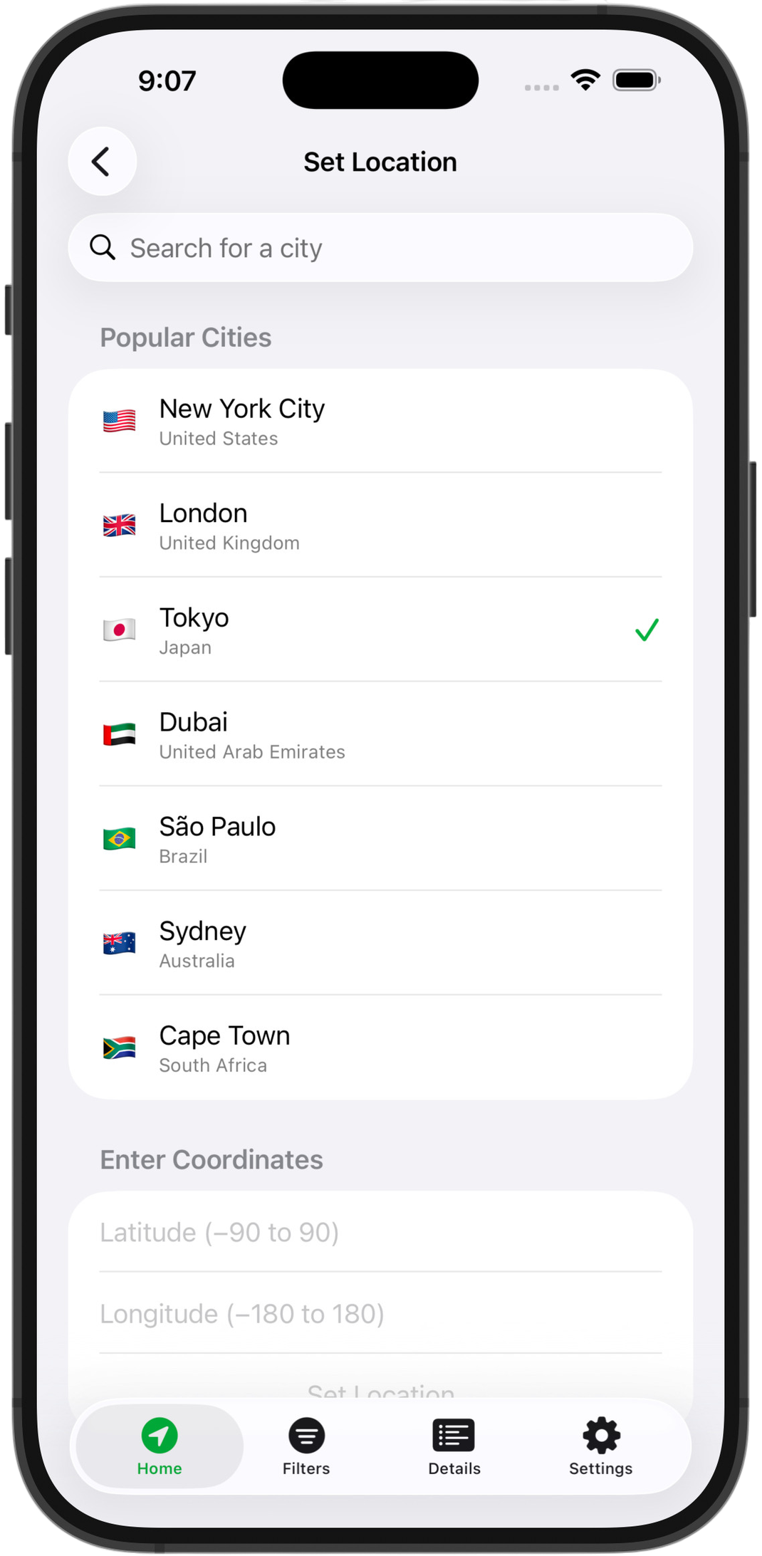 GeoSpoof sur iOS — capture d'écran 6